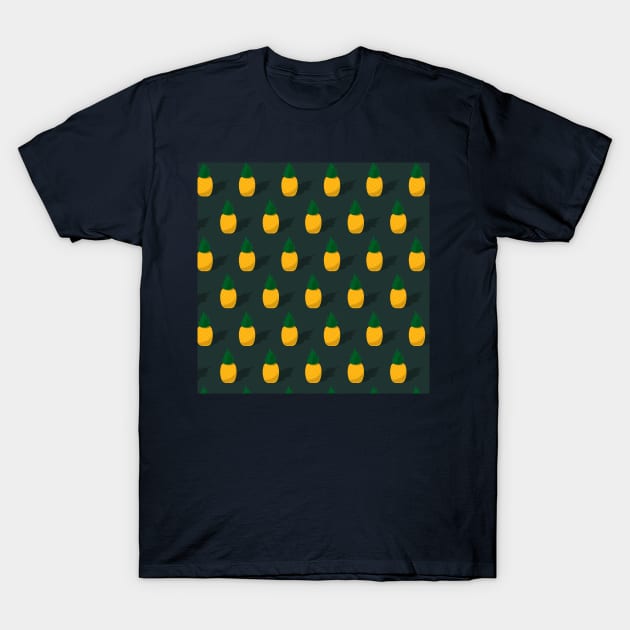 TROPICAL PINEAPPLE FRUIT PATTERN T-Shirt by artistic-much